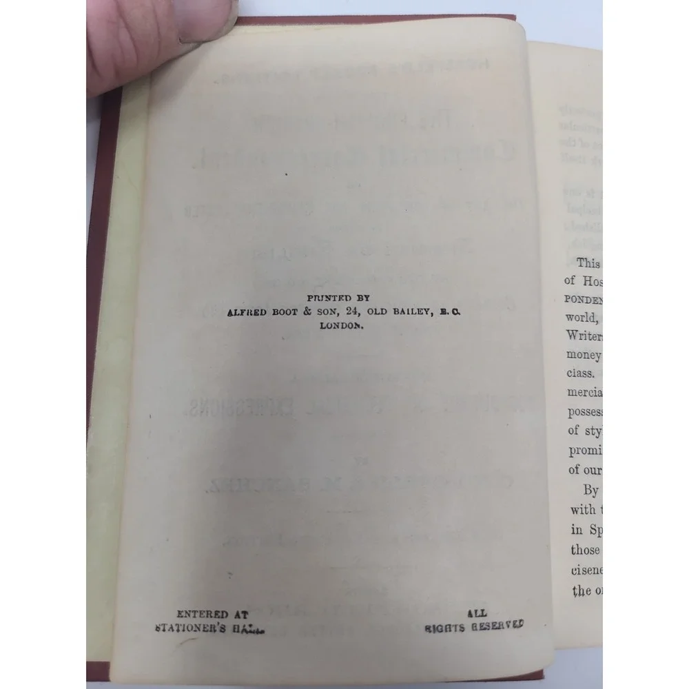 Antq 1895 English-Spanish Commercial Correspondent Hossfeld's Pocket Book London